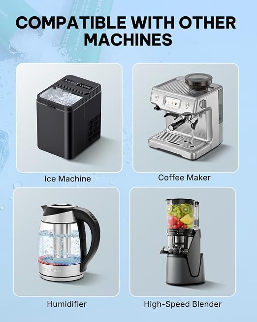 Silonn Ice Maker Cleaner & Descaler | Fast Dissolving, Safe | 100% Pure Citric Acid Descaler Powder, 4 Individually Packaged Pouches, Compatible with All Ice Makers & Coffee Machines