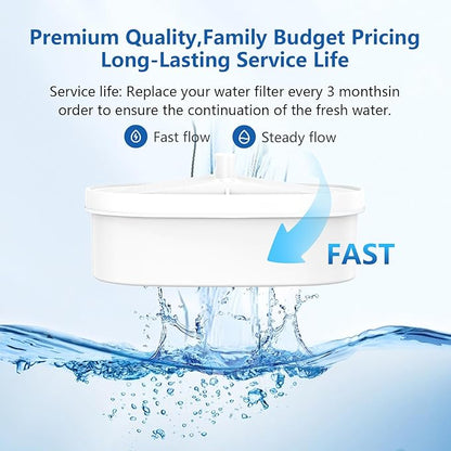 Replacement Filter for Waterdrop® WD-PF-01A Plus, Reduces PFOA/PFOS, Chlorine, Compatible with Waterdrop® Pitchers, Lasts 3 Months or 200 Gallons