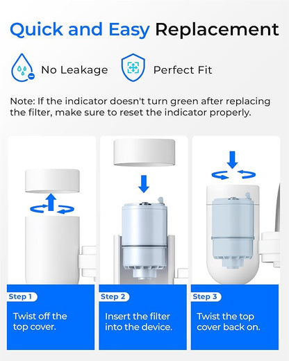 [Alkaline] Waterdrop CF08D Faucet Water Filter, 6 Pack | Compatible with All PUR® PLUS Water Filter, PUR® PLUS RF9999® Faucet Water Filter, 18-Month, 1800-Gallon