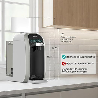 SimPure Y7P-BW UV Countertop Reverse Osmosis Water Filter, NSF/ANSI 58 Certified, 5 Stage RO Water Filtration System, Water Purifier for Home, No Installation, 4: 1 Pure to Drain, Classic Pure Taste