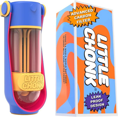 Lil Gulp Dog Water Bottle 15 Fl oz Portable Travel Bottle (Power Punch) | Advanced Carbon Filtration for Safe Filtered Water on the Go, BPA-Free, Leak-Proof, Retractable Spout, Walks, Hiking, Camping
