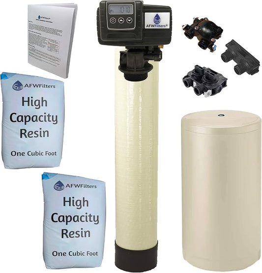 AFWFilters 2 cubic Foot 64k Whole Home Water Softener with High Capacity Resin, 3/4"