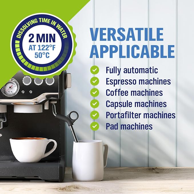 WoldoClean 2in1 Descaler Tablets for Coffee Maschine and Coffee Maker - compatible with Keurig, Nespresso, Delonghi, Miele, Coffee Maker Pot