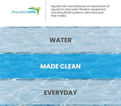 AQUATICLIFE 10" x 2.5" Translucent Refillable Reusable Water Filter Cartridge for DI Resin and Other Media