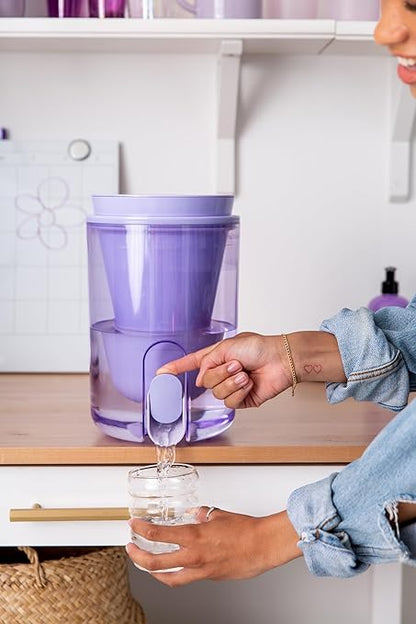 LifeStraw Home Studio Water Filter Dispenser, 10-Cup, Thistle Purple, BPA-Free Designed for Everyday Protects Against Bacteria, parasites, microplastics, PFAS, Lead, and Improves Taste