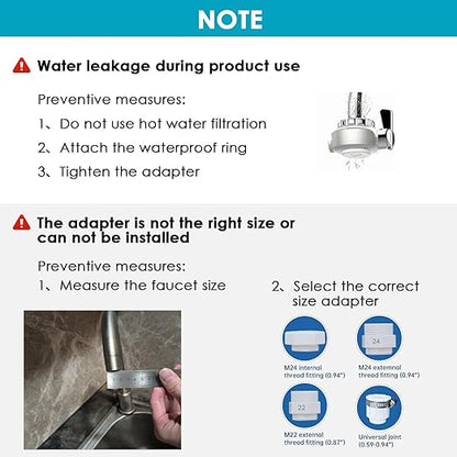 Vortopt Faucet Water Filter for Sink, Rapid Flow - 400 Gallons Faucet Mount Water Filtration System for Tap Water, NSF Certified Reduces Chlorine (Grey-T2-2 Filter)