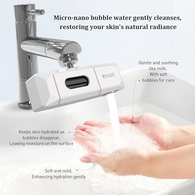 Advanced Faucet Water Filter with Micro-Bubble Technology – Deep Cleansing and Skincare Protection – Ideal for Bathing and Facial Skin Care, Easy Installation