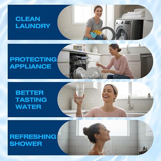 H&G Lifestyles Water Descaler Whole House, 2 Stage 10" x 4.5" Water Filter | Whole House Water Filtration, Remove Scale Filter,Saltless Water Softener, Remove Chlorine Heavy Metal,Reduce Scale Buildup
