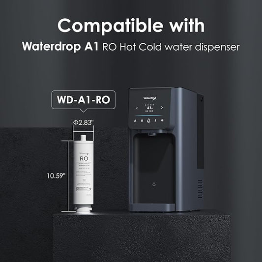 Waterdrop A1-RO Filter, Replacement for Waterdrop A1 Reverse Osmosis Hot Cold water Dispenser, 12-month Lifetime
