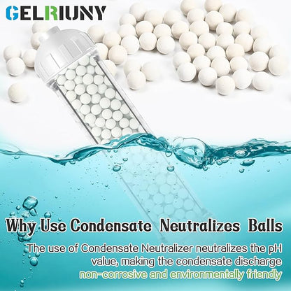 Condensate Neutralizer 9.9 lbs, 3-Packs, Acidic Condensate Neutralizer Pellets, 7-8mm Pellets for Water Heater Media Filter(3 Packs)