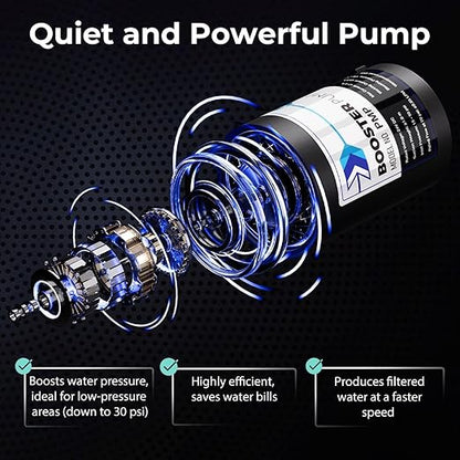 iSpring RCC7P-AK-BLK, 6-Stage Alkaline Reverse Osmosis System with Booster Pump, RO Water Filtration System, Sleek Black RO Faucet, TDS PFAS Removal, Patented Top-Mounted Faucet for Easy Installation
