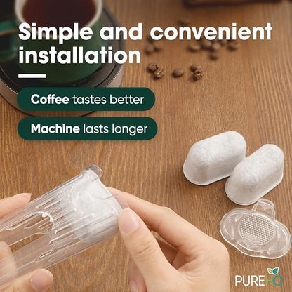 Keurig Filter Replacement Starter Kit - Water Filters for Keurig 2.0, K-Duo, K-Duo Hot & Iced, K Duo Essentials, K-Compact Coffee Makers by PureHQ - Includes Short Filter Holder and 3-Pack Cartridges
