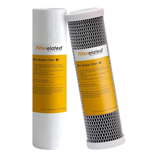 10" RV Filter Replacement Kit, Reduces Chlorine & Odor, for RV Boat Camping | Compatible with 10" Housing, Suitable for Built-in RV Water Filtration System, RV, Boat, Camping Water Filtration