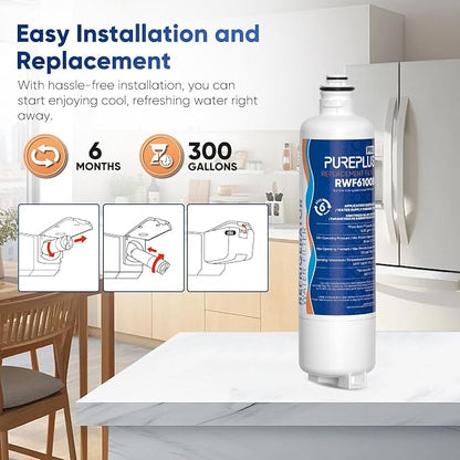 PUREPLUS BORPLFTR50 Replacement for Bosch 11025825 Ultra Clarity Pro Refrigerator Water Filter, Compatible with 12033030, 12028325,11025825, BORPLFTR55, WFC100MF, B36CT80SNS, B36CL80ENS, 2Pack