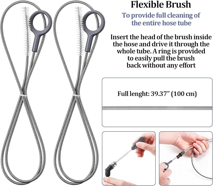 Patelai 8 in 1 Hydration Bladder Cleaning Kit Includes 3 Different Brushes and Drying Collapsible Bladder Frame, Water Reservoir Backpack Cleaning Kit
