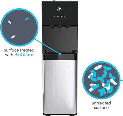 Avalon A4BLWTRCLR Bottom Loading Water Cooler Water Dispenser - 3 Temperature Settings - Hot, Cold & Room Water, Durable Stainless Steel Cabinet, Bottom Loading - UL/Energy Star Approved