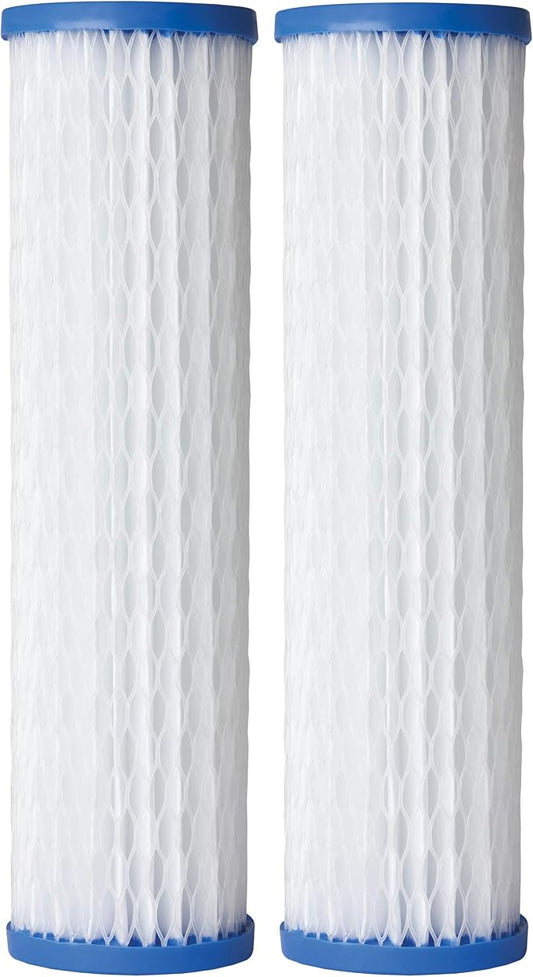AO Smith 2.5"x10" 40 Micron Sediment Water Filter Replacement Cartridge - 2 Pack - NSF/ANSI 42 Certified - For Whole House Filtration Systems - AO-WH-PRE-RPP2