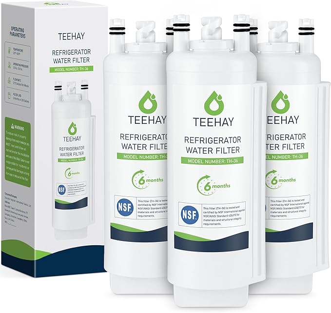 Filter A EDRARXD1 Water Filter, Compatible with Whirlpool WHRARXD1, Everydrop Filter A, Whirlpool WRSC5536RZ, WRSF5536RZ, KitchenAid KRSF536RPS, KRFF507HPS, Maytag MRSC6636RZ, 3 Pack