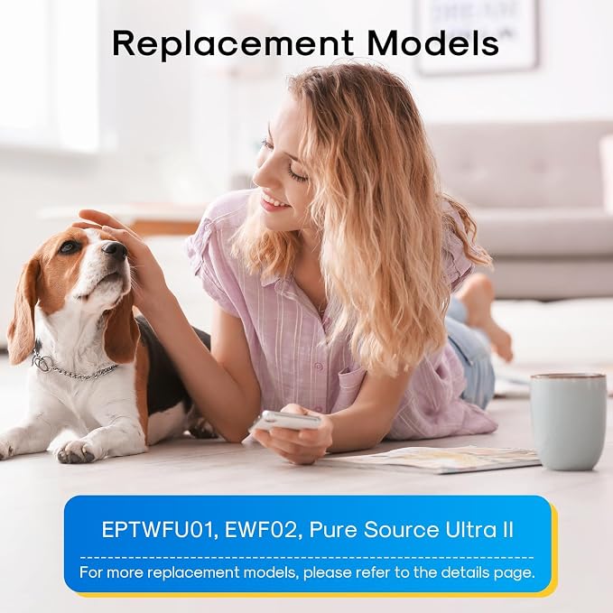 EXCELPURE RWF5800A Replacement for Frigidaire EPTWFU01, Pure Source Ultra II, EWF02, GP006, 4562222, SCWFTCTO, MR022, JO22, TH-01 Refrigerator Water Filter and Pureair Ultra 2 Air Filter, 3 Combo
