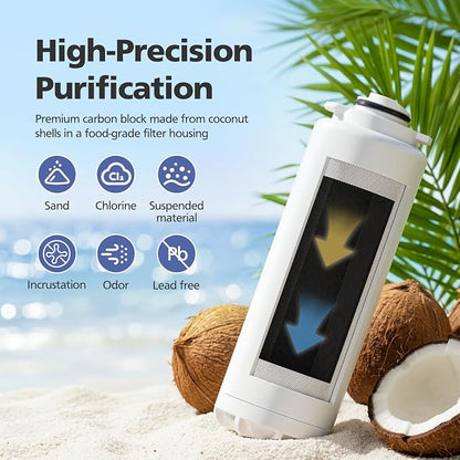 Water Replacement Filter Compatible with Elkay 51300C EWF3000, and EZH2O Bottle Filling Stations, Pre-Installed Smart Chip for EWF3000, ERF750, 51299C, 55898C, 3000 Gallon Capacity, 1 Pack