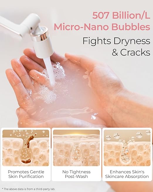 Waterdrop BFC3-Lite Skincare Face Washer Water Filter, Bathroom Sink Filter Water Faucet for Skin, Reduces 99% Chlorine, Nanoscale Deep Cleaning, Hydrate Deeply