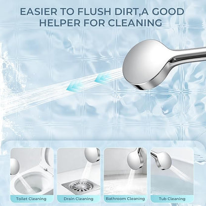 Filtered High Pressure 7-Function Shower Head with Handheld – 5.24" Spray Nozzles, 59" Stainless Steel Hose & Adjustable Shower Holder for Full Body Coverage Chrome