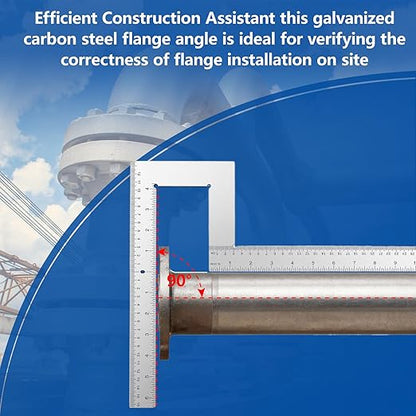 MorningRo 1 Pack Flange Angle Square Pipefitter Tools Stainless Steel Angle Flange of Squareness Water Pipelines System Heavy Duty Measuring Tool (11.8 x 11.8 Inches/ 300 x 300 mm)