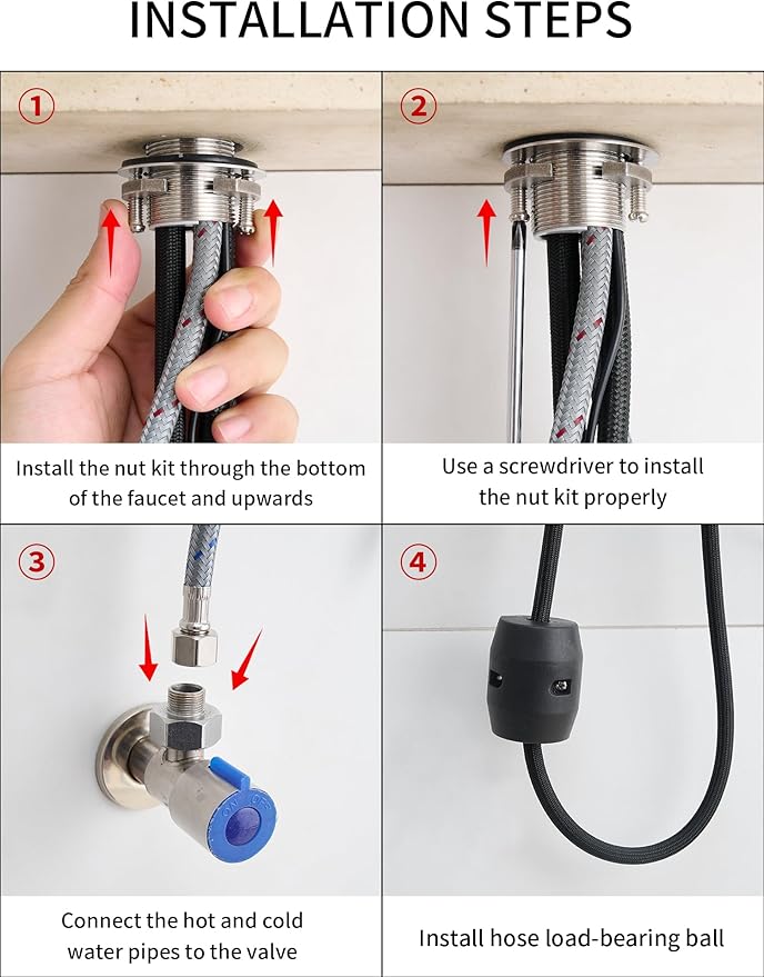 Touchless Kitchen Faucets with Pull Down Sprayer,Waterfall Kitchen Sink Faucet,Commercial Utility Stainless Steel Kitchen Faucets,Single Handle Kitchen Sink Faucet for 3 Function,Brushed