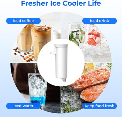 Waterdrop C33 Ice Maker Filter, Compatible with GE® Opal Ice Maker, 3 Pack | Replacement for GE® Profile Opal Nugget Ice Maker Filter, P4INKFILTR, with Ring Pull, NSF 42&372 Certified, 3 Pack