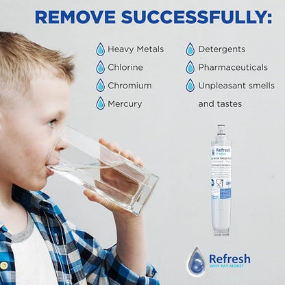 Refresh R-9010 Refrigerator Water Filter, Compatible with Kenmore 46-9010, 469010, 9010, 46-9085, AquacrestAQF-4396508, Aquafresh WF285 and IcePure RFC05000A (1)
