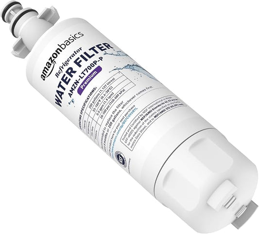Amazon Basics Replacement LG LT700P Refrigerator Water Filter Cartridge, NSF Certified, Easy Install, Leak-Proof, 3-Pack
