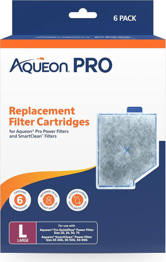Aqueon PRO Replacement Filter Cartridges Large 6 Pack