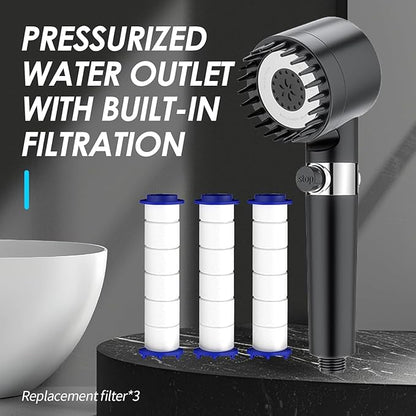 Drivse Showerhead, Drivse Filtered Shower Head With Handheld, High Pressure Handheld Hydrojet Nozzle Kit with Water Filter, Fits for Men, Women, Children and Pets. (Showerhead)