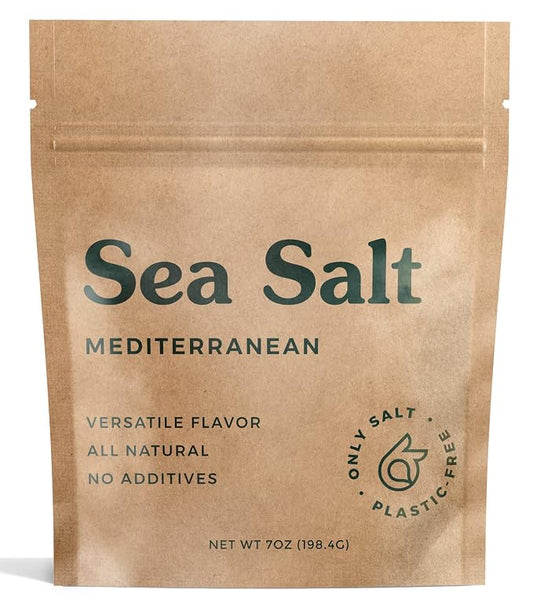 Mediterranean Sea Salt - Organic, Natural - 7oz Pouch