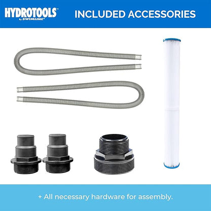 SWIMLINE HYDROTOOLS Above-Ground Pool Cartridge Filter System, 8 Sq Ft with 0.3 THP Pump, Pools up to 9000 Gallons