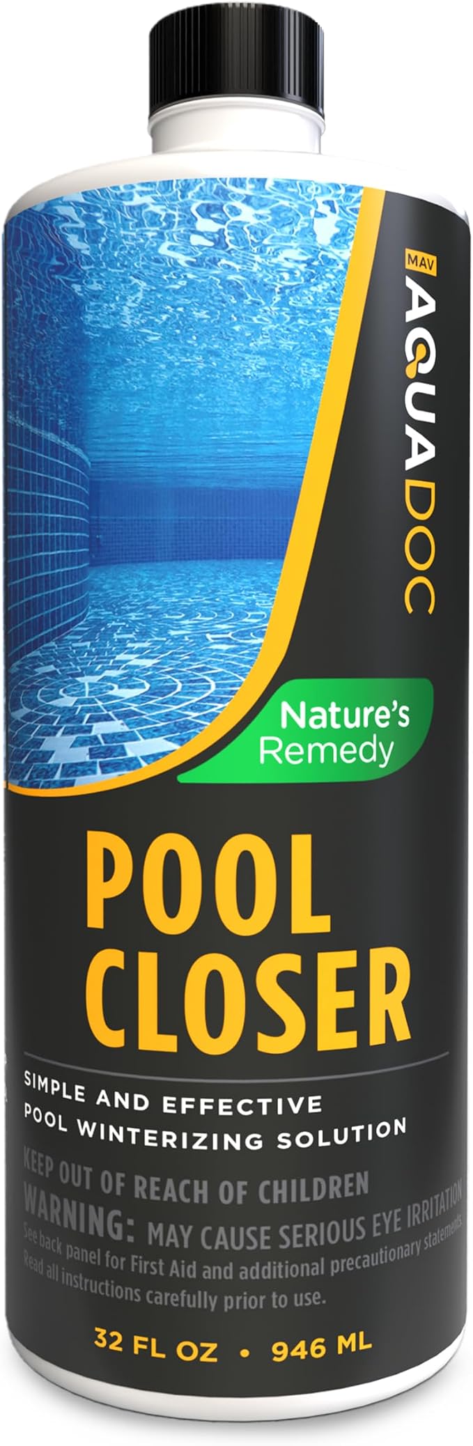 AquaDoc All-in-One Pool Closing Kit Chemical - 32oz - Treats up to 30,000 Gallons - Pool Winterizing Kit for Above Ground and Inground Pools - Winter Closing Chemicals Made in USA