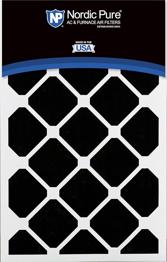 Nordic Pure 16x25x5 (Actual Size: 15 3/4 x 24 3/4 x 4 3/8) Honeywell Replacement Air Filters MERV 13 Plus Carbon 4 Pack