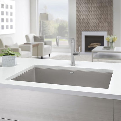 BLANCO, Truffle 441297 PRECIS SILGRANIT Super Single Undermount Kitchen Sink, 32" X 19"