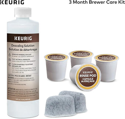 Keurig Brewer Cleaning and Maintenance Kit with Descaling Solution, Rinse Pods, and Water Filters | Compatible with Keurig Classic/1.0 & 2.0 K-Cup Pod Coffee Makers