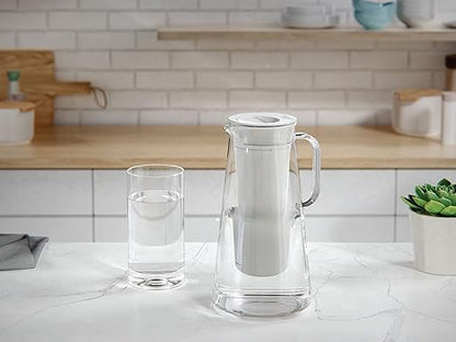 LifeStraw Home – Water Filter Pitcher, 7-Cup, White, BPA Free Designed for Everyday Protection Against Bacteria, parasites, microplastics, Lead, Mercury, PFAS, and a Variety of Chemicals