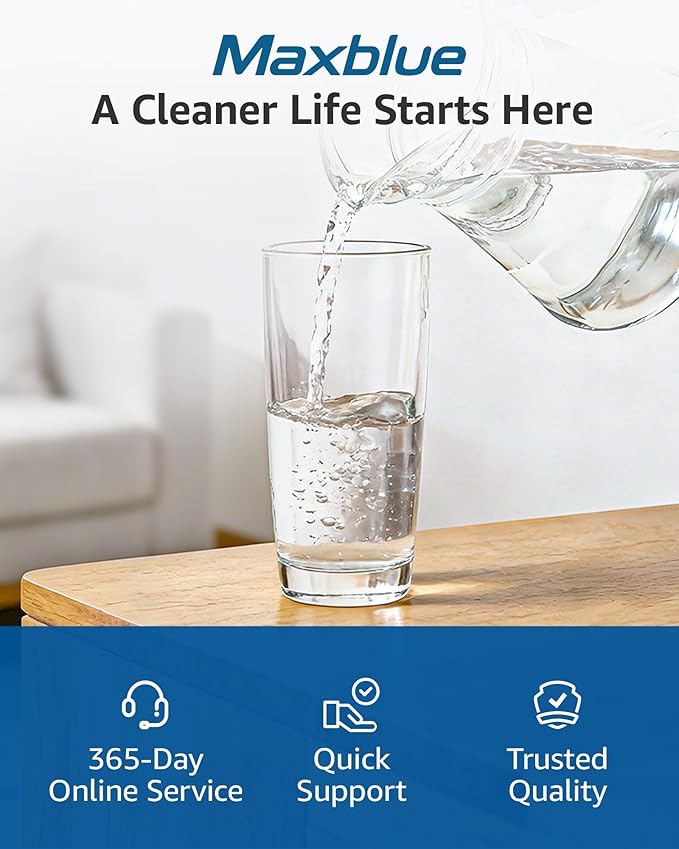 Maxblue MB-F19C Replacement for GE® RPWFE®, RPWF (with CHIP) Refrigerator Water Filter, Compatible with WSG-4, WF277, GFE28GMKES, PFE28KBLTS, GFD28GSLSS, PWE23KSKSS, GYE22HMKES, DFE28JSKSS, 3 Filters