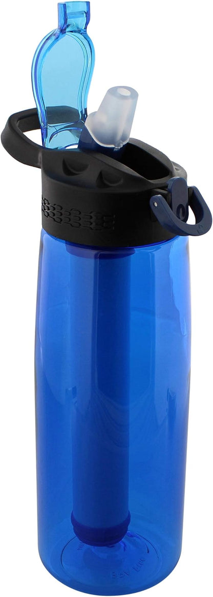SDS Water Filter Bottle - Filtering Water Bottle Filter Travel Accessory for Safe Drinking Camping Water Purifier