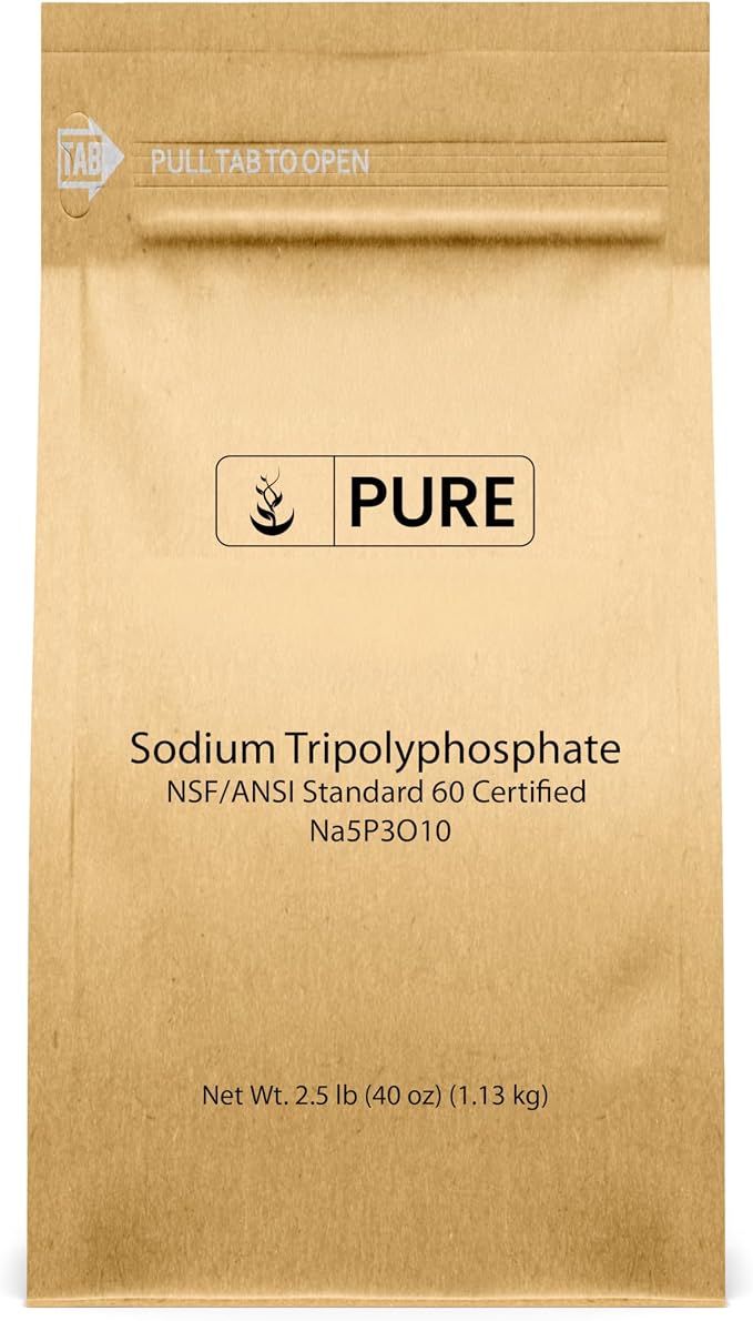 Pure Original Ingredients Sodium Tripolyphosphate (2.5 lb) Powerful Cleaning Agent, Water Softener, Laundry Additive
