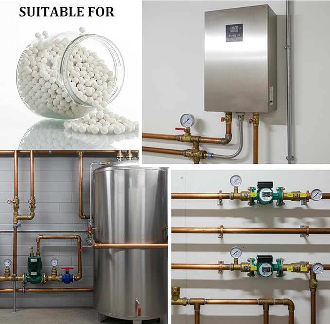 Condensate Neutralizer, 6.6lb Condensate Neutralizes Pellets Refill 7-8mm Water Heater Condensate Neutralizer Media Filter