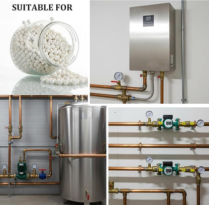 Condensate Neutralizer, 6.6lb Condensate Neutralizes Pellets Refill 7-8mm Water Heater Condensate Neutralizer Media Filter