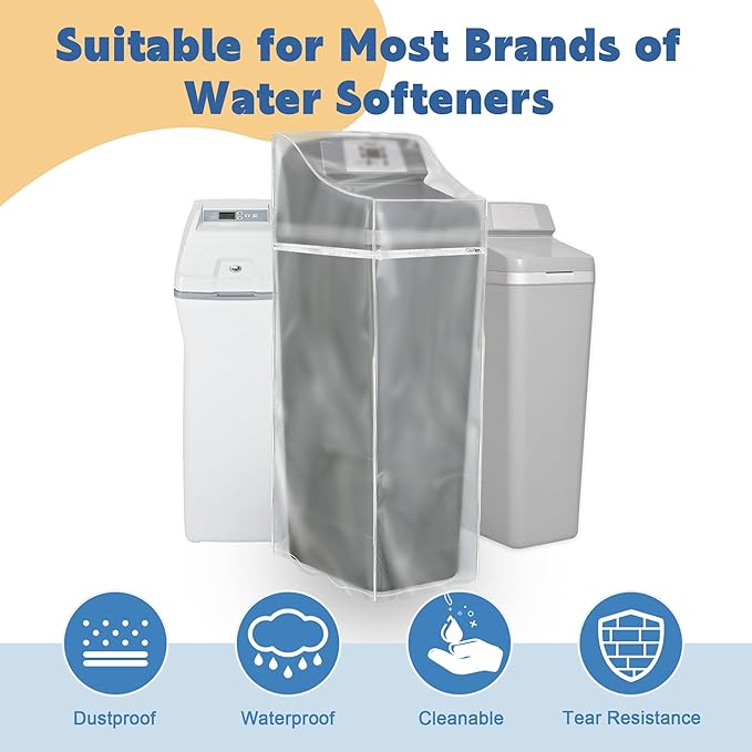 Water Softener Cover for WHES30E/WHES40E Grain Softener, Openable top Easy to use Removal-free installation for UV Dust protection of Water Softener Housings Outdoor or indoor