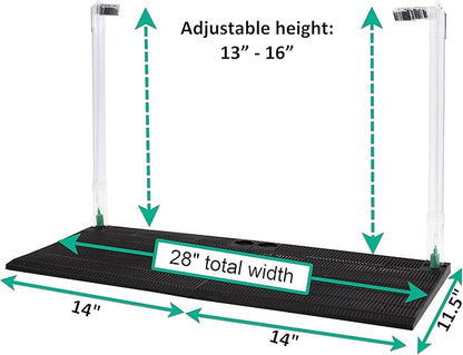 Penn-Plax Undergravel Aquarium Filter for 20 (Long) - 29 Gallon Tanks – Two 14” x 11.1” Plates – Under Gravel System for Clear, Clean Water – Safe for Freshwater and Saltwater Tanks