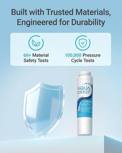 AQUA CREST FQSLF, FQSVF Under Sink Water Filter, Replacement for GE FQSLF, FQSVF, FQSVN, FQROPF, Compatible with GE GXSV65R, PXRQ15F, PNRQ15F, NSF 42 Certified, Model No.AQU-FF23-LF, 2 Pack