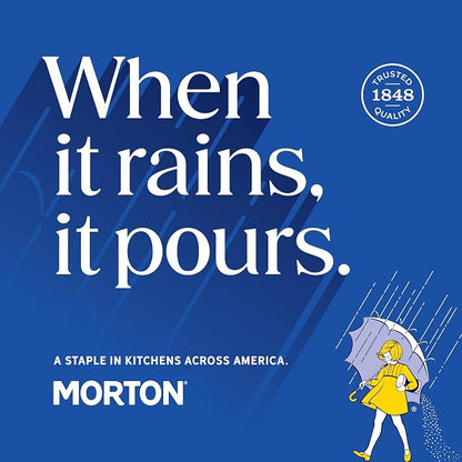 Morton Plain Salt, (26 oz), 3-Pack - All-Purpose, Non-Iodized Salt, Perfect for Cooking & Table Use