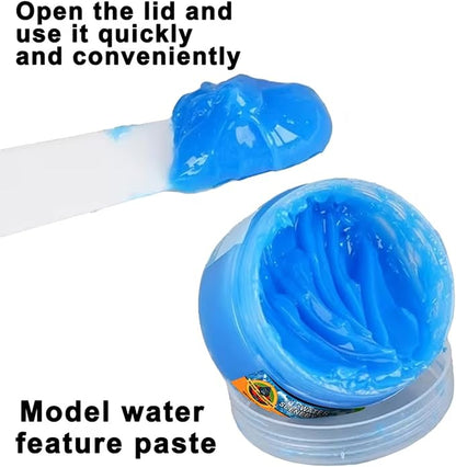 150ml Water Scenery Paster, Paint Mediums & Additives, Water Effect Paste, Suitable For Rivers, Oceans, Lakes, Static Scenes - Model For Aquariums (Light Blue)